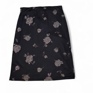 Vintage International Newport Group Floral Glitter Midi Skirt